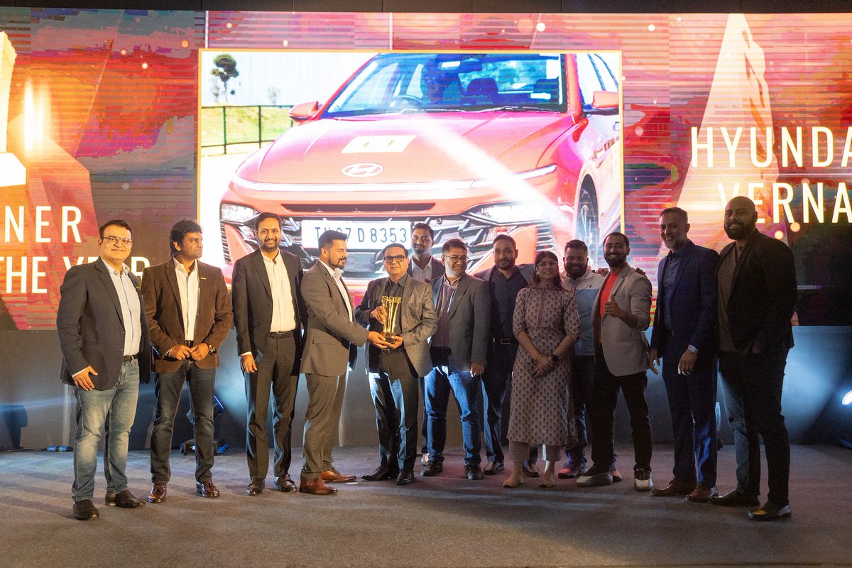 The coveted FASTER Car Of The Year Award was presented to Hyundai Verna #AcerFasterAwards2024 #FATSER @HyundaiIndia @carblogindia @Motoroids_India @GearFliq @Pilot_on_Wheels @drivespark @gaadiwaadi @AnPuneet @SidSaikia @Im_Ankit89 @VasishtAnukriti @ArrehARay