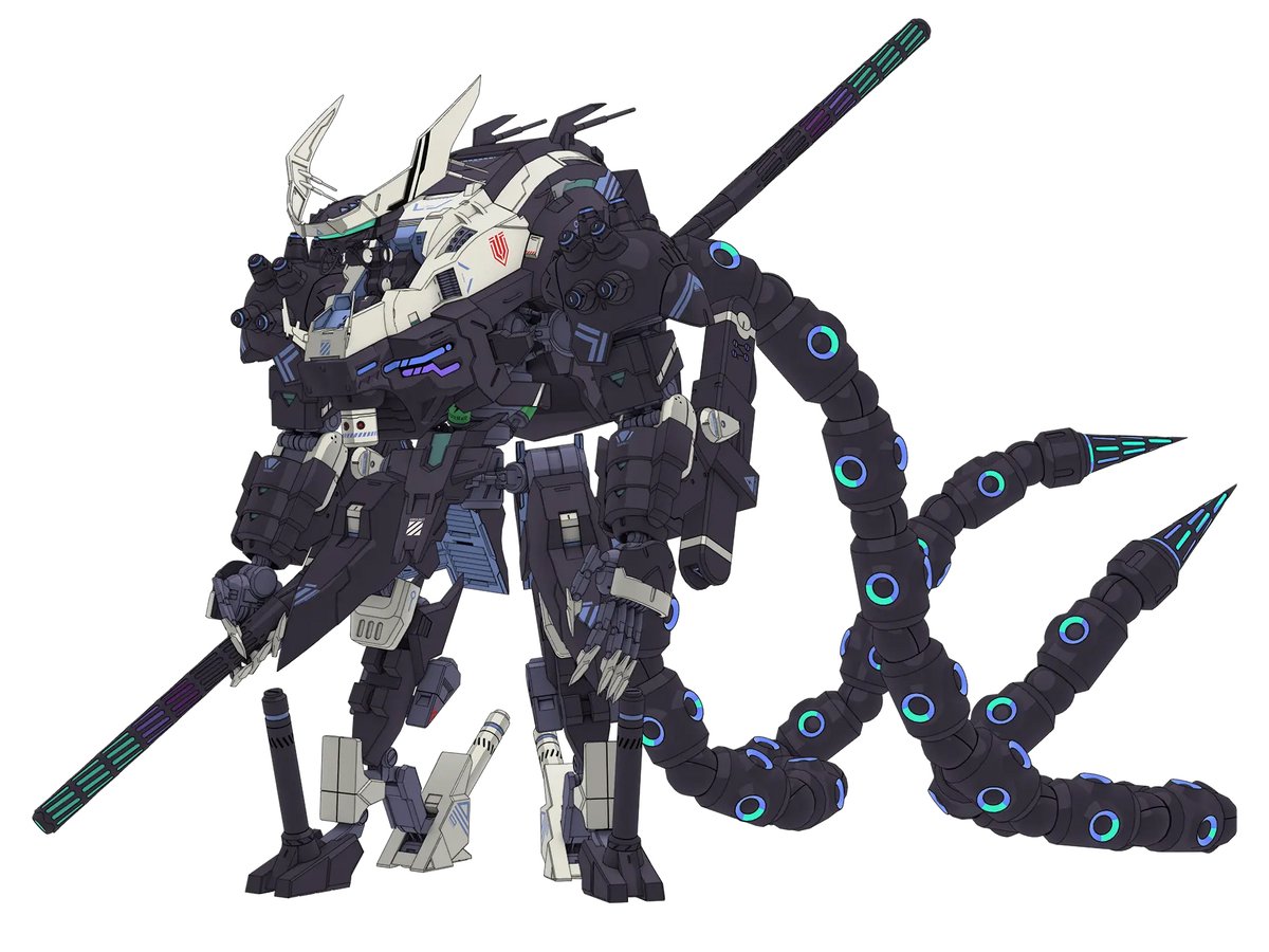 robot mecha no humans weapon solo white background tail  illustration images