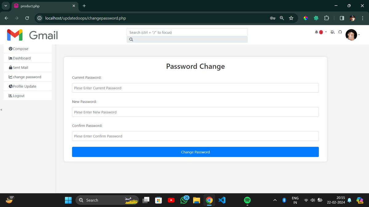 sainiankit09's tweet photo. workin Profile page and Password change page in my new project #newproject https://t.co/3tfl8mfRxG