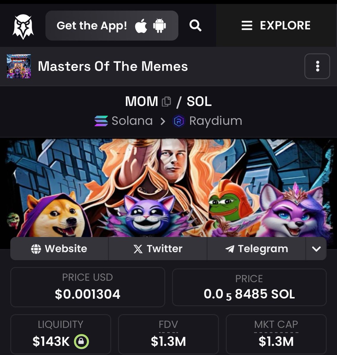 MOMsolana's tweet photo. We wanted to break a milly and the goat @CARNAGE_3000X sent us to $1.3m!!!! 

So many chads loading up on their $MOM and you faded 🎻 

Don’t miss the chance now, if this hasn’t proved it to you idk what will 

We appreciate our #Community and all the @korratoken fam that are sticking with us 

This is the next $100m project starting you in the face