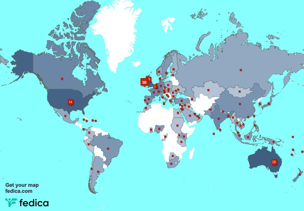 I have 28 new followers from Ireland, and more last week. See fedica.com/!JamieSmythF