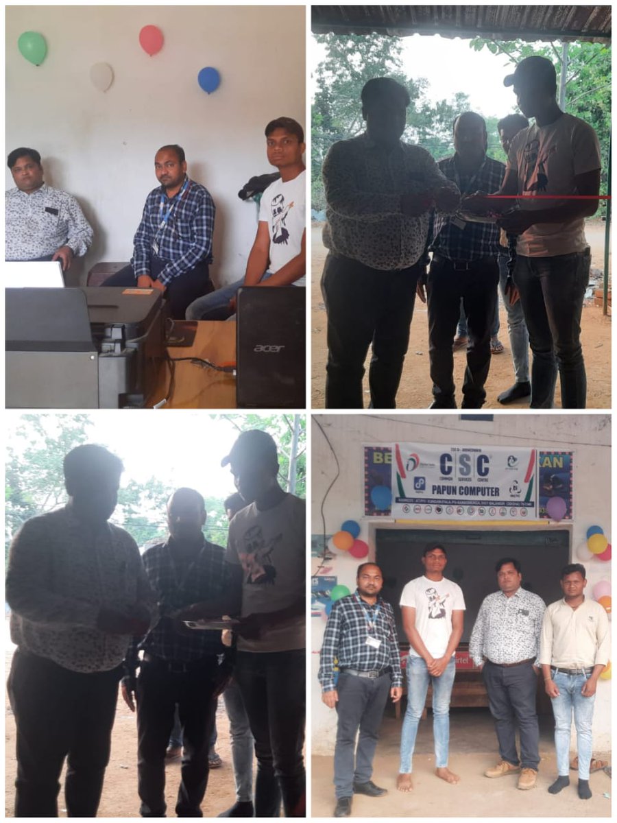 Inauguration of new CSC Center by SPM Odisha of VLE Ritish Kumar Biswal, Block-Bangomunda, Balangir, Odisha. Over 100 transactions completed. Great work by the CSC District team! 

#DigitalIndia #CSC"