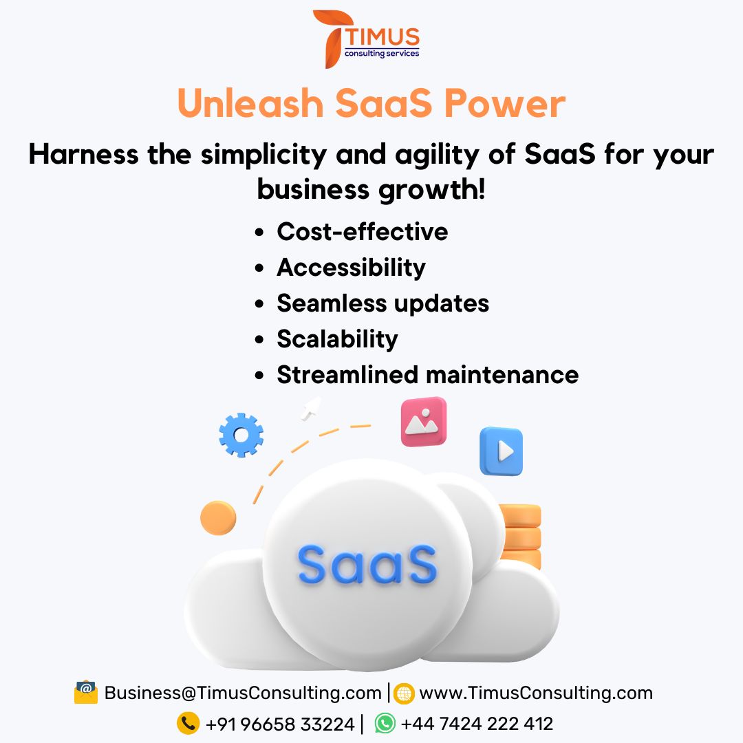 Unlock SaaS Solutions! 💻✨
Advantages:
1️⃣ Cost-Effective: Pay-as-you-go pricing.
2️⃣ Accessibility: Anytime, anywhere access.
3️⃣ Seamless Updates: Automatic updates.
4️⃣ Scalability: Scale as needed.

#SaaS #CloudComputing #BusinessAdvantages #software #business