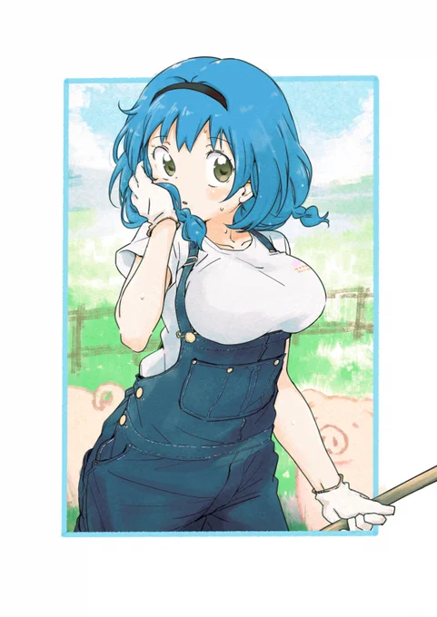 牧場で働く古谷向日葵さん 