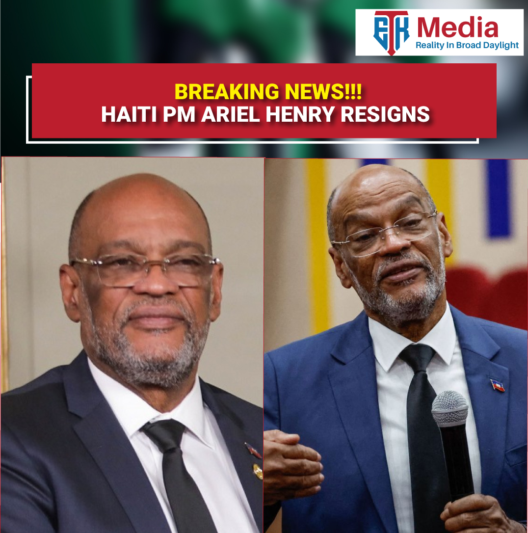 #BreakingNews
Haiti PM Ariel Henry resigns.
#kENYAPOLICE #KattWilliams  #RailaOdinga #PinewoodHotel