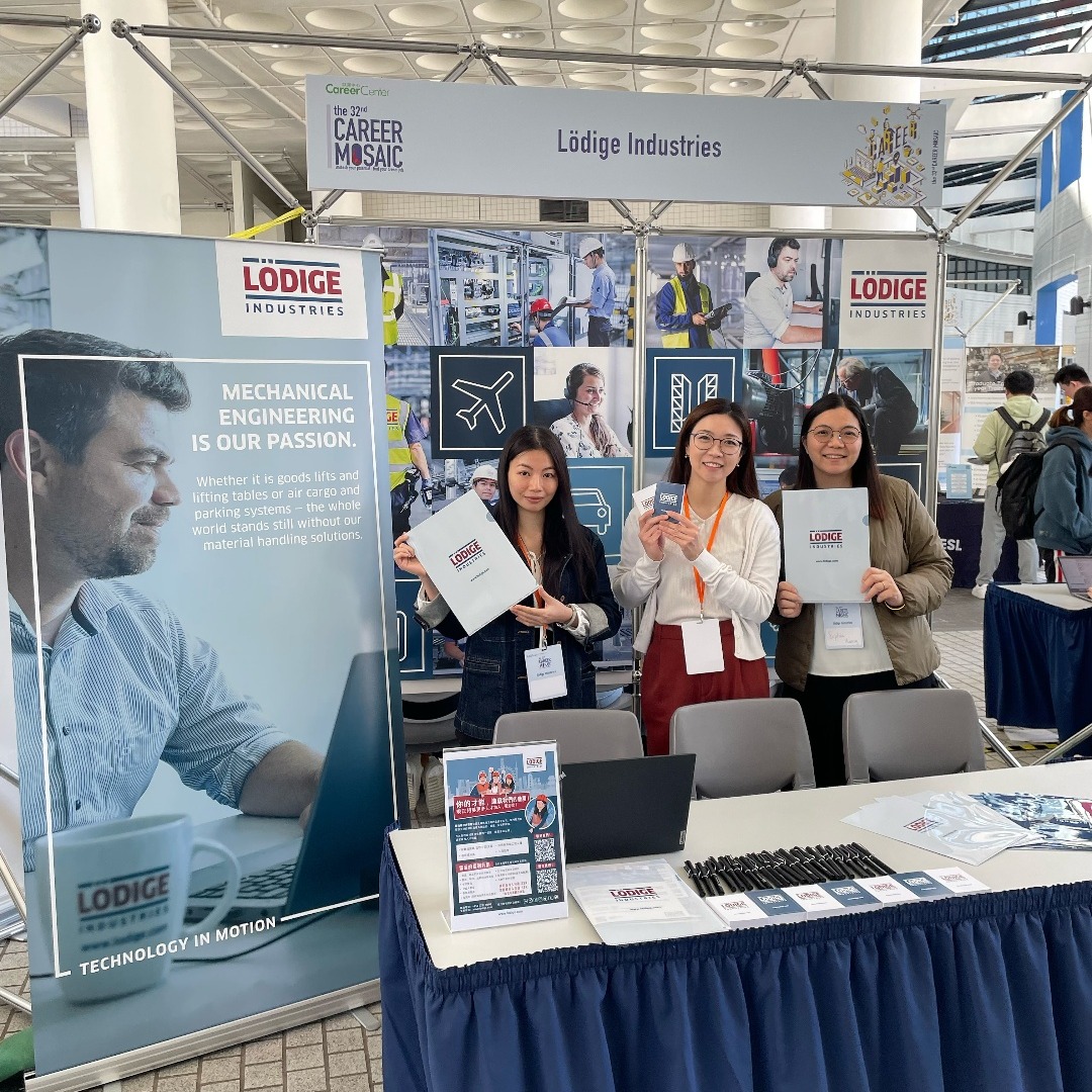 LodigeInd's tweet photo. Today, our Asia team is at the CAREER MOSAIC event at HKUST. Visit our booth and discover exciting opportunities in the automation logistics industry!
We offer graduate jobs, internships, and roles in #engineering, #service, #maintenance, #sales, and #marketing. https://t.co/0wrNLGKRID