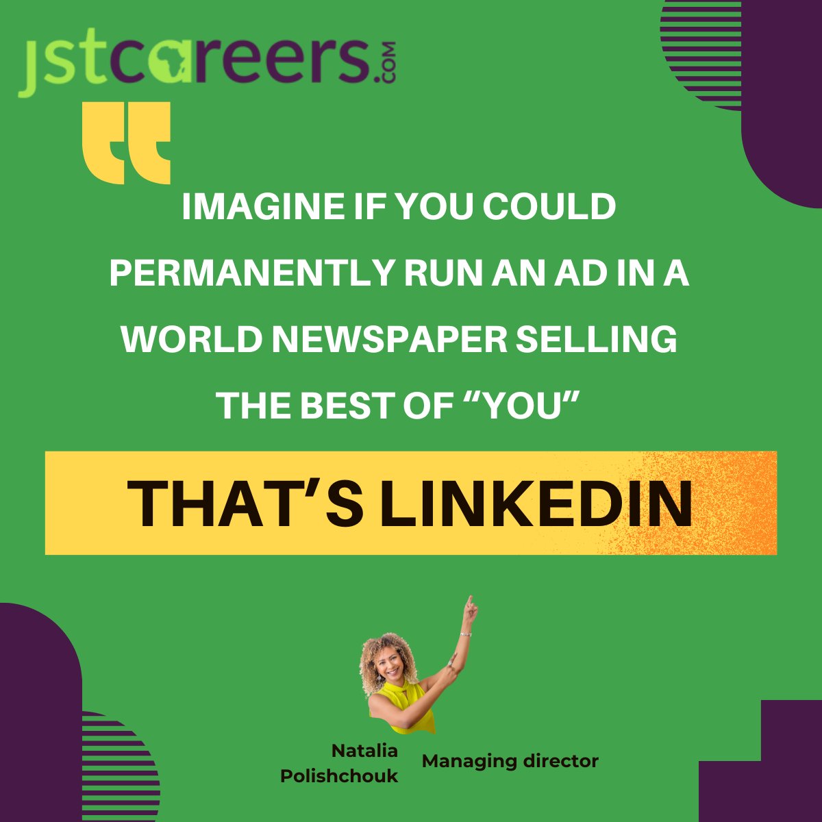 How are you building your online personal brand?

How are you leaving your digital footsteps?

#linkedin #linkedinoptimization #linkedinconnection #linkedinjobs #digital #digitalcareers