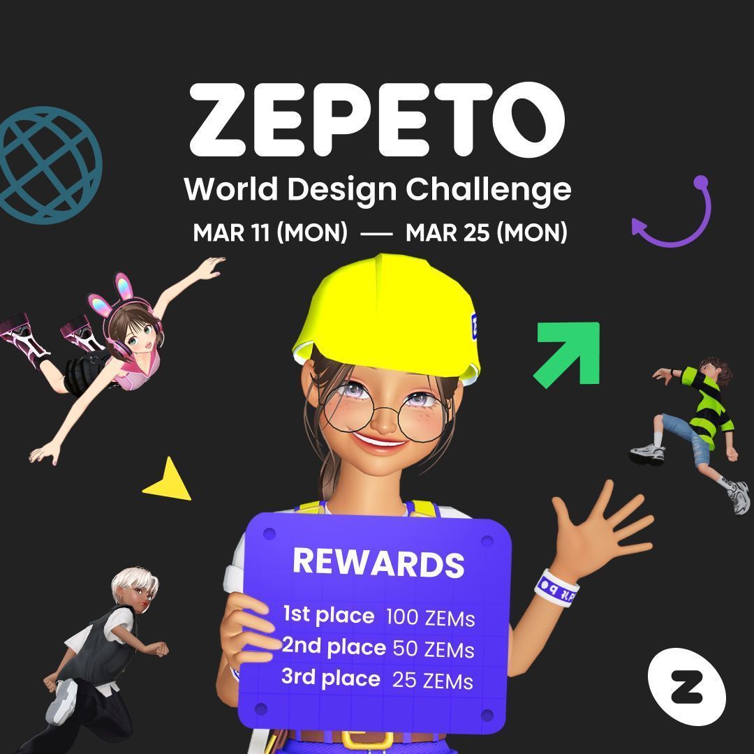zepeto_official's tweet photo. You! Join my World crew! 😎 < #ZEPETO World Design Challenge 2024 >

Do you have a concept for a world but can't develop it? 🤯
Join the #ZEPETOWDC challenge with a detailed plan of your idea!
Meet mentors and colleagues to bring your world to life! 🙌

 👉https://t.co/RNIyrHgWIw https://t.co/sVPG6A09bj