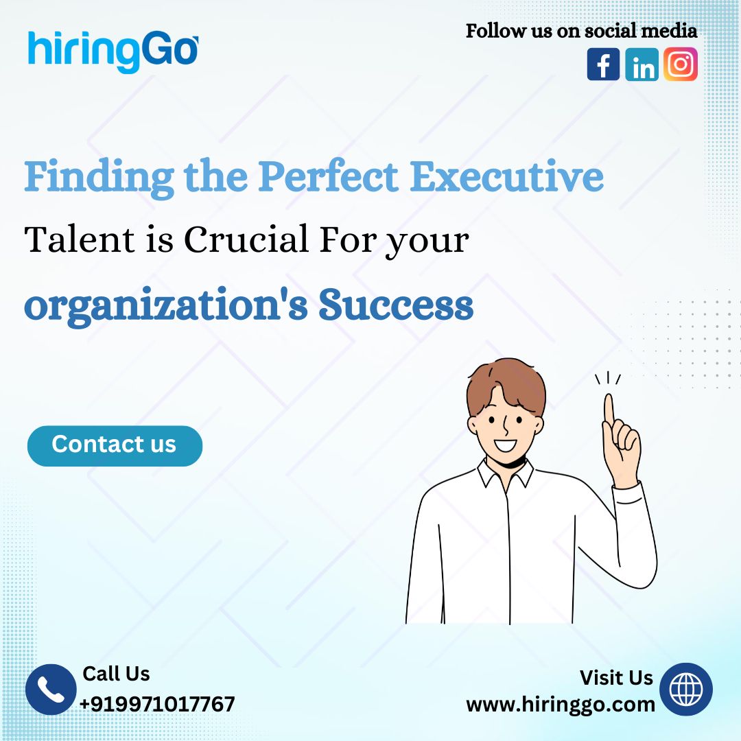 HiringGo's tweet image. Unlock the potential of your organization with HiringGo!🚀 Finding the right executive talent is pivotal for success. Let&apos;s ensure your team is poised for greatness. 
#HiringGo #ExecutiveSearch #SuccessAhead
hiringgo.com
hello@hiringgo.com
+91-9971017767