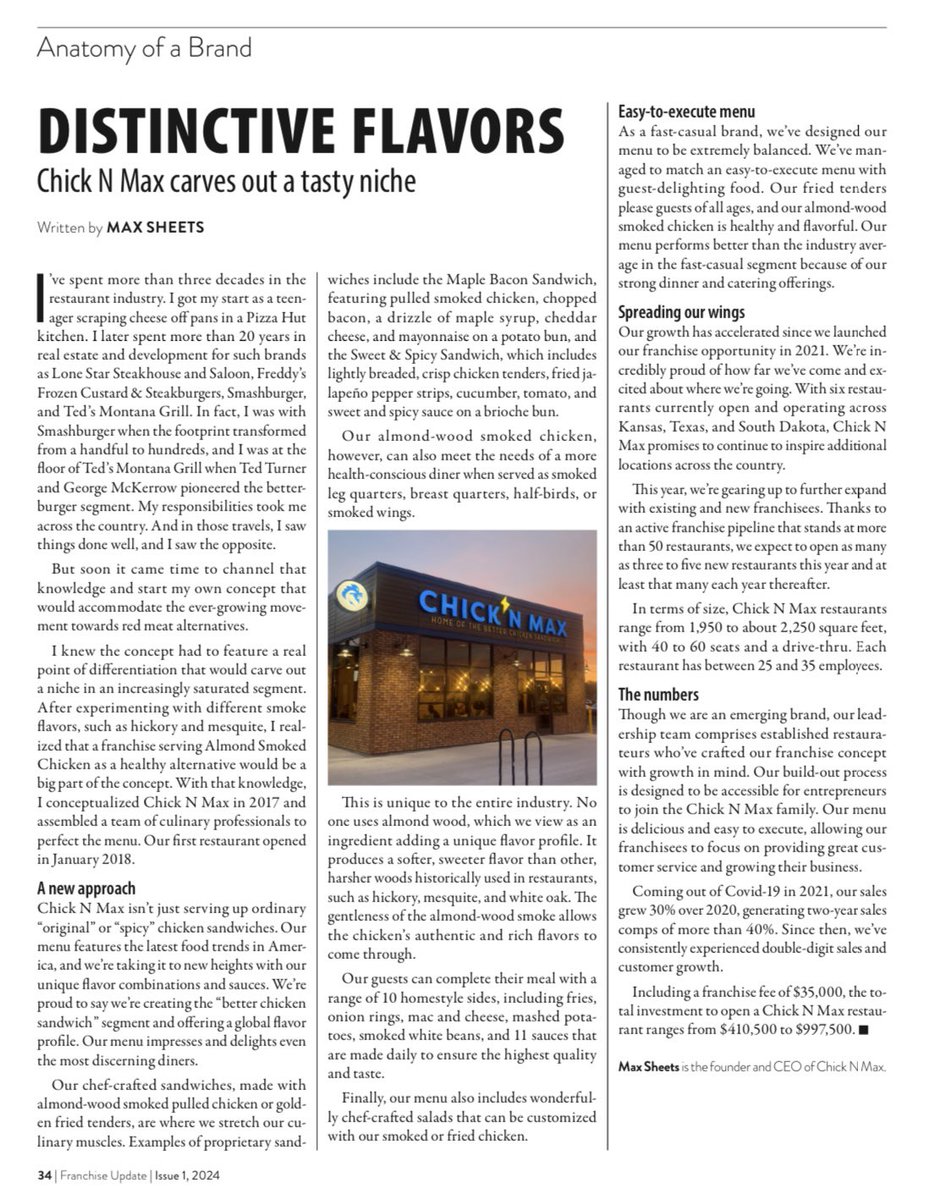 Thanks for the tremendous opportunity, 
FRANCHISE UPDATE MAGAZINE!
See you next week at MUFC.