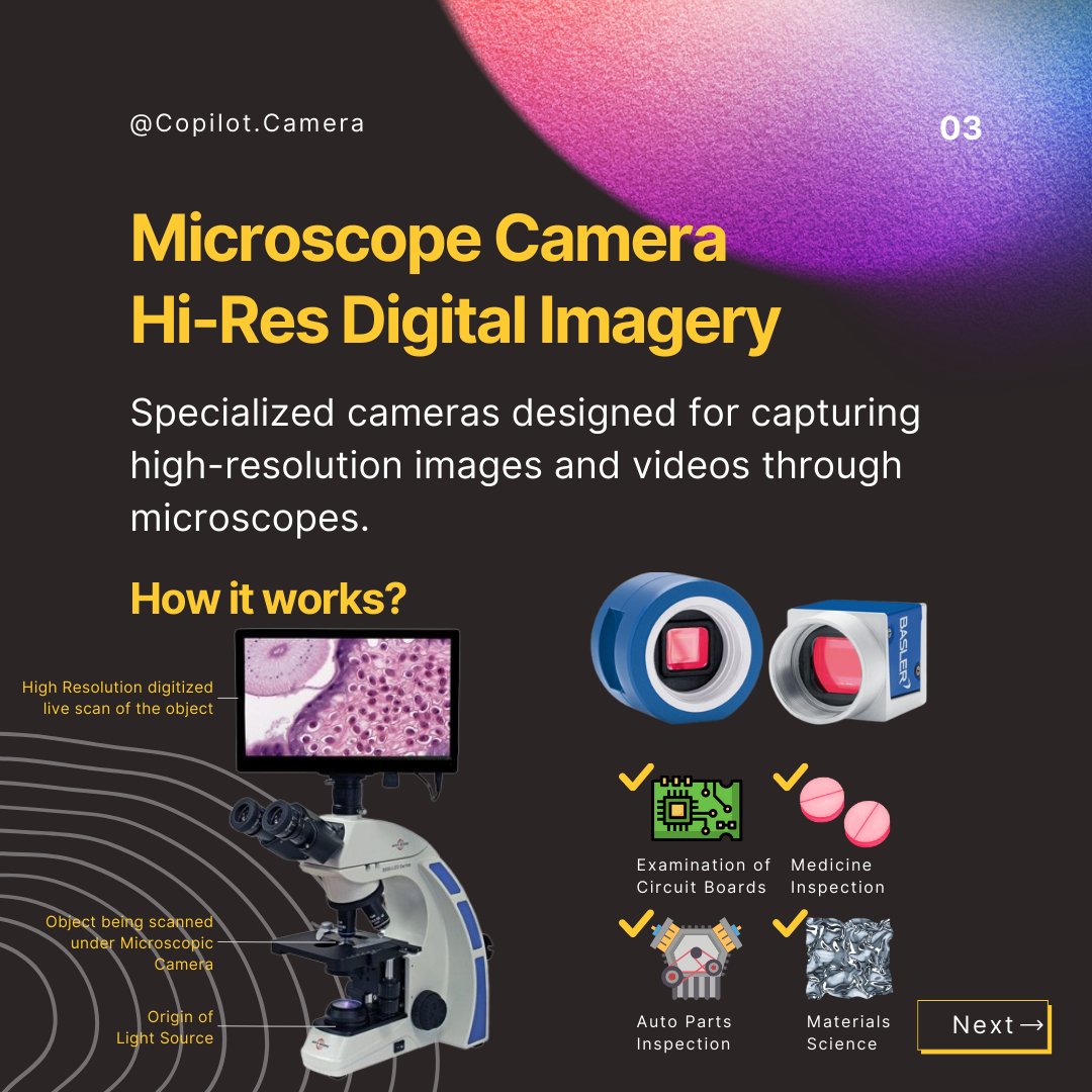 CopilotCamera's tweet photo. KnowYourCamera - Industrial (Part 2)

📸Revolutionizing the way we see the world!
Say hello to the future of imaging with the latest industrial camera tech. 
🚀 Unprecedented clarity, speed, and precision - redefining industrial applications. 🏭#CameraInnovation #TechRevolution https://t.co/8Pa0jOOpNd