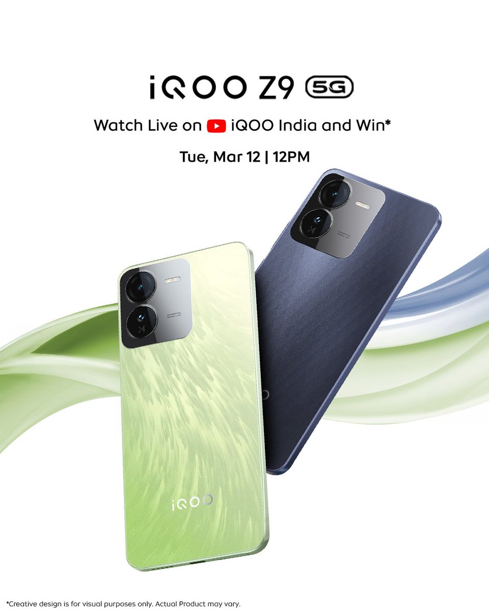 The countdown has begun! #iQOOZ9 is finally arriving, and it's everything you've been waiting for! Join the excitement at 12:00 PM today and grab a chance to win this #FullyLoaded beast. Watch Here - bit.ly/3Tv1AMi