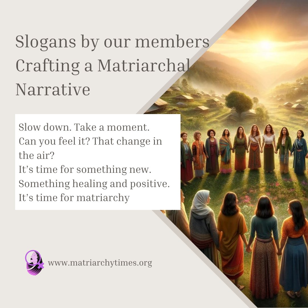 MatriarchyTimes's tweet photo. 3/8) Slow down. Take a moment. Can you feel it? That change in the air? It’s time for something new. Something healing and positive. It’s time for matriarchy." Feel the shift towards a nurturing, positive change. #TimeForMatriarchy #Change https://t.co/UmHInYwM8k