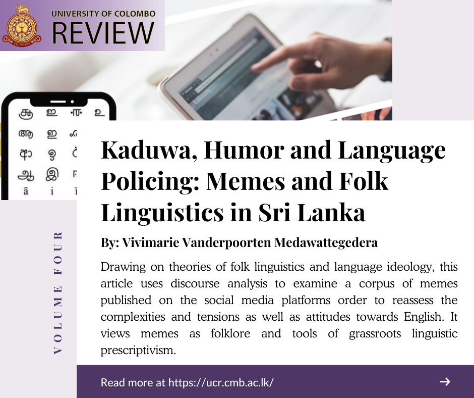 University of Colombo Review tweet media