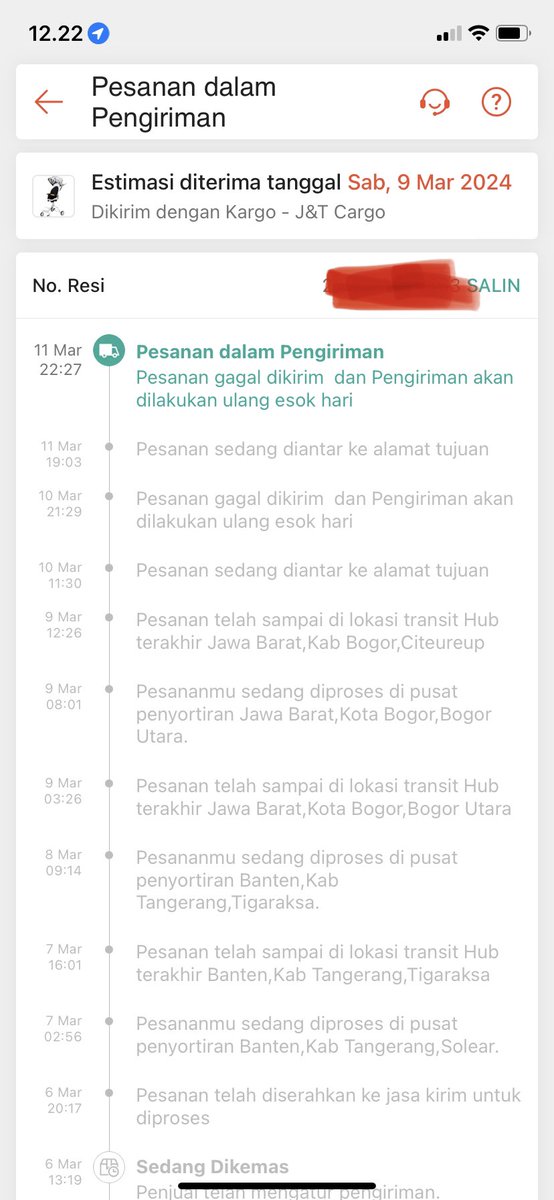 adeeka_s's tweet photo. @jntexpressid paket saya stuck dri tgl 9 muter2 doang ini gimana ya??? https://t.co/rCe9xvnq5y