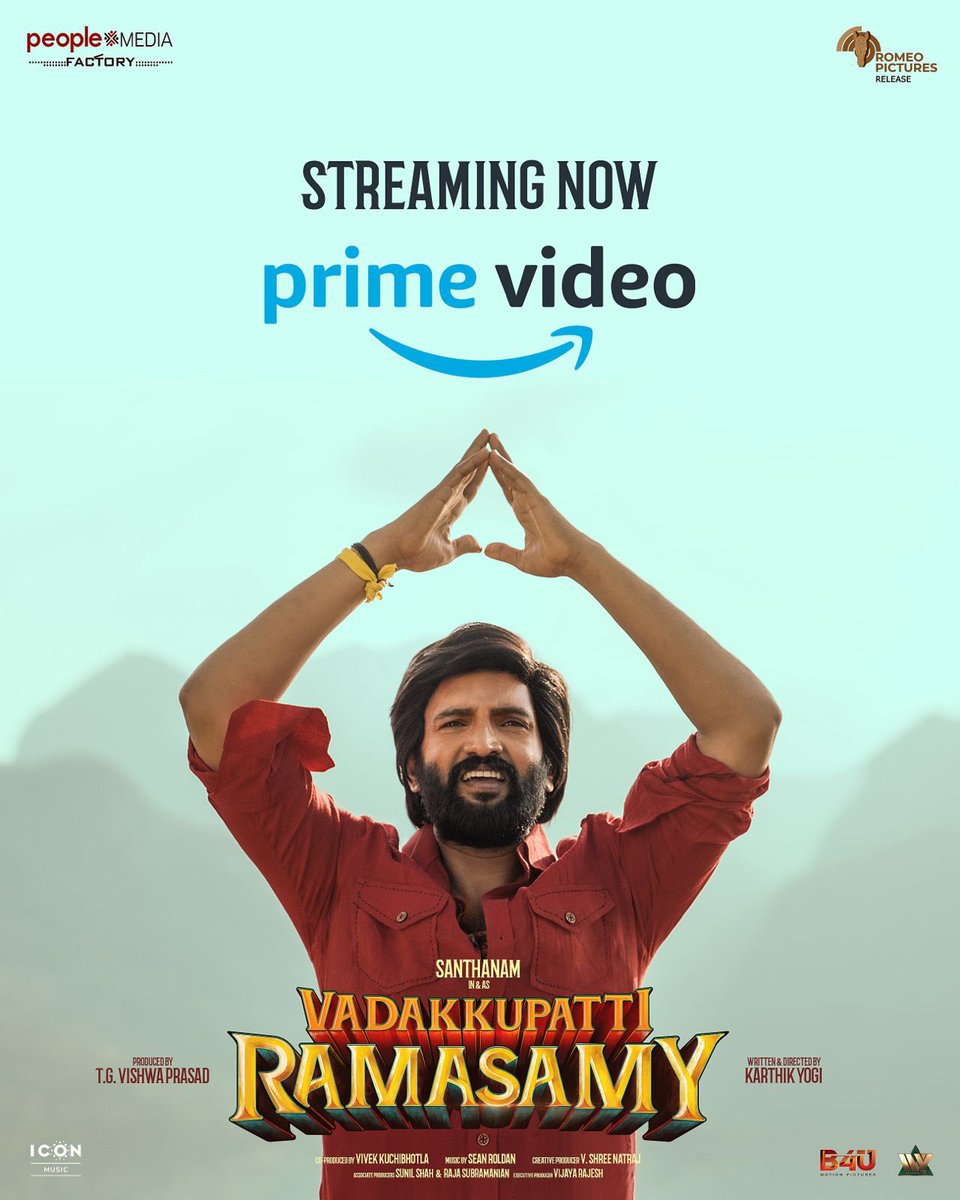 MixShow1016584's tweet photo. #VadakkupattiRamasamy is now available on
#PrimeVideo
#santhanam #santhan #vadakupatti #vadakkupattiramasamymovie https://t.co/g4Xp3TwvQ7