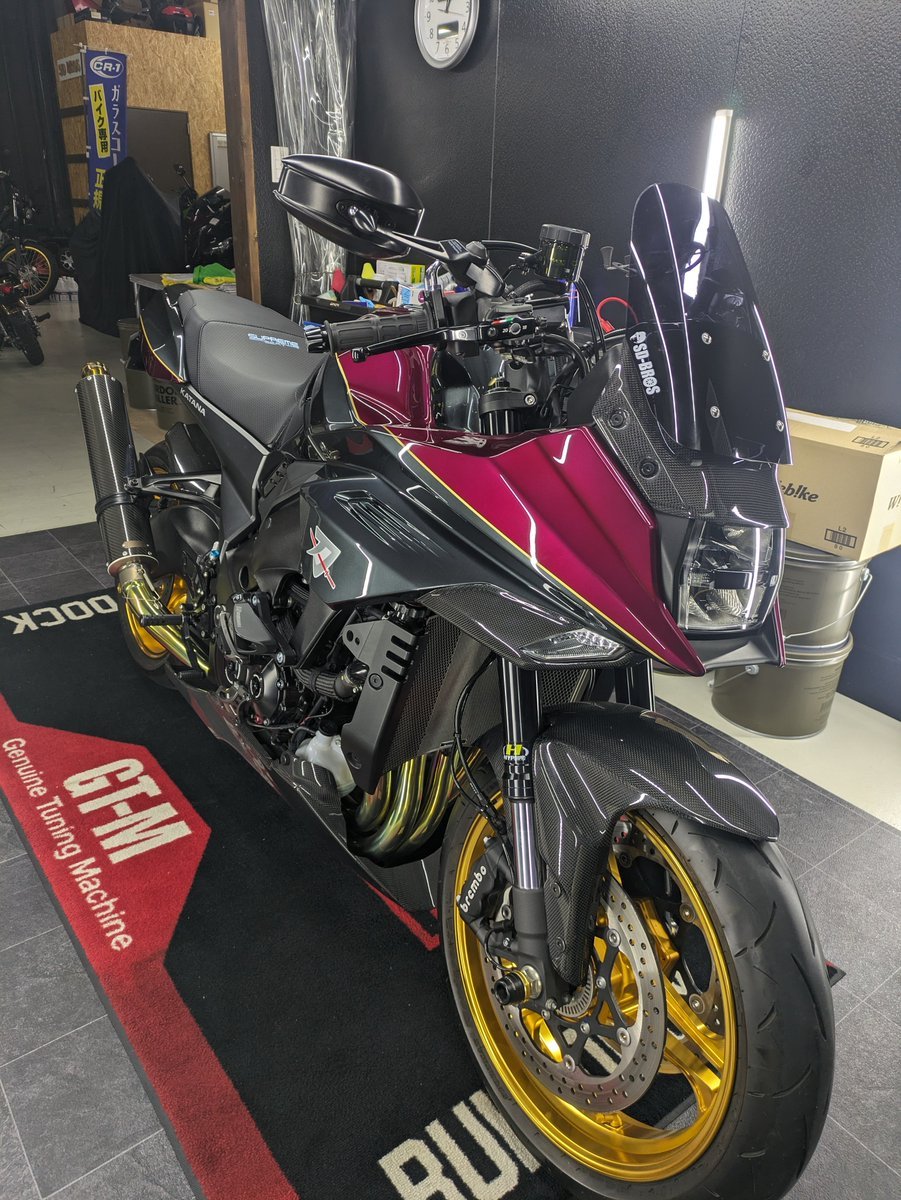 SDBROSMC's tweet photo. カスタム＆コーティング完了しました✨

#cr1ガラスコーティング
#マイスタープロショップ
#suzuki
#katana
#sdbros
#sdbrosmc https://t.co/UwAkG2zuxZ