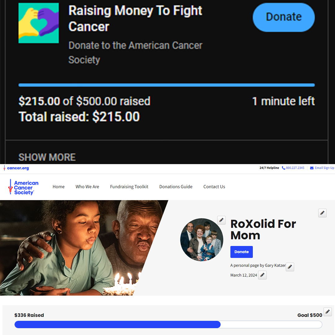 roxolidstudios's tweet photo. When I talk about how amazing this community is, tonight blew me away. We raised over $500 for the @AmericanCancer in 4 hours of streaming in memory of my mom. I am so proud of what we did &amp; cannot express my gratitude enough. Thank you all for helping us #kickcancerass https://t.co/Og16UdR9MJ