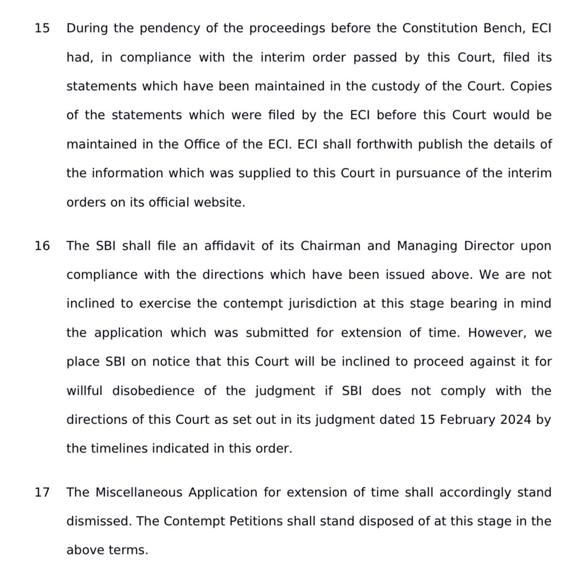 SC directed ECI to “forthwith publish the details of the information (Electoral bonds) which was supplied to this Court in pursuance of the interim orders on its official website”. It’s been 24 hours since the order of SC, ECI yet to publish the data. P.S: This is not the same…