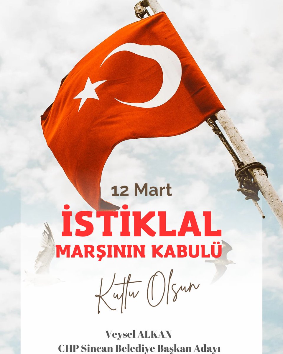 İstiklal Marşı’mızın TBMM’de kabulünün 103. yılı kutlu olsun.

Başta Gazi Mustafa Kemal Atatürk olmak üzere tüm istiklal kahramanlarımızı, şehitlerimizi ve milli şairimiz Mehmet Akif Ersoy’u şükran ve rahmetle anıyorum.
                       🇹🇷🇹🇷🇹🇷

#i̇stiklalmarşı103yaşında