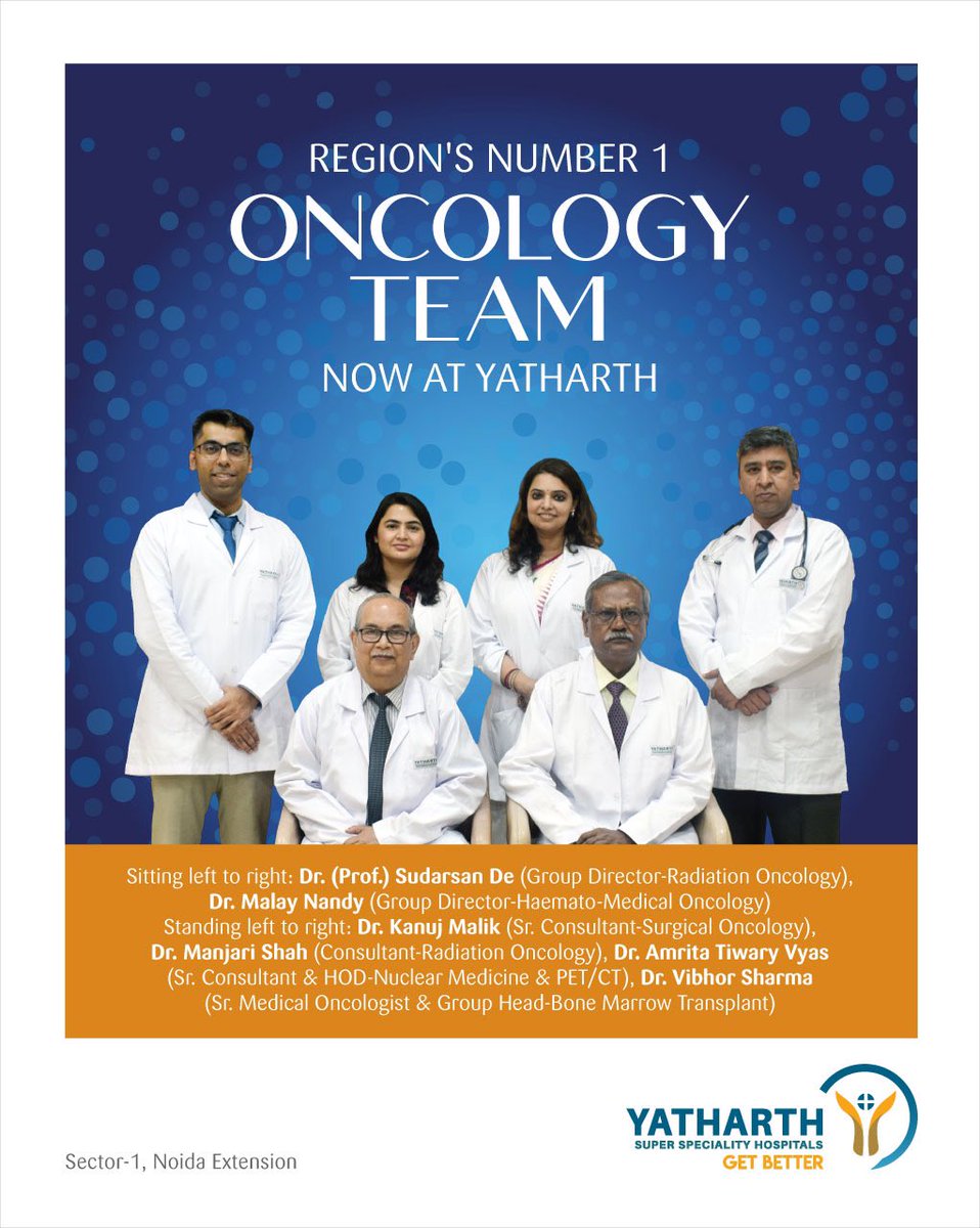 Yatharth Hospitals is proud to welcome Dr. (Prof.) Sudarsan De and Dr. Malay Nandy to our team of cancer care specialists.🩺👨🏻‍⚕
.
.
🏷 #YatharthHospitals #OncologyExcellence #CancerCare #ExpertOncologists #MedicalLeaders #FightAgainstCancer #TeamYatharth #CancerSpecialists