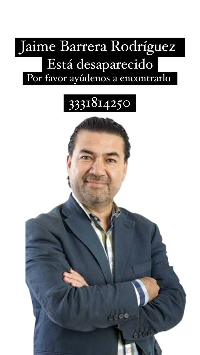 Queridos seguidores: les pido un RT para ayudar a localizar a nuestro amigo  periodista Jaime Barrera Rodríguez quien se encuentra desaparecido.