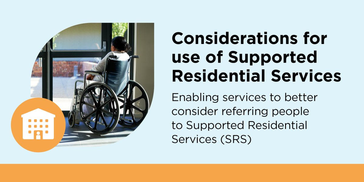 Homes Victoria has created the 'Considerations for use of Supported Residential Services' (SRS) guidance document, which can be used by services that interact with #SRS to better consider when, and when not to refer people into SRS. pulse.ly/g8ju5ir5y2