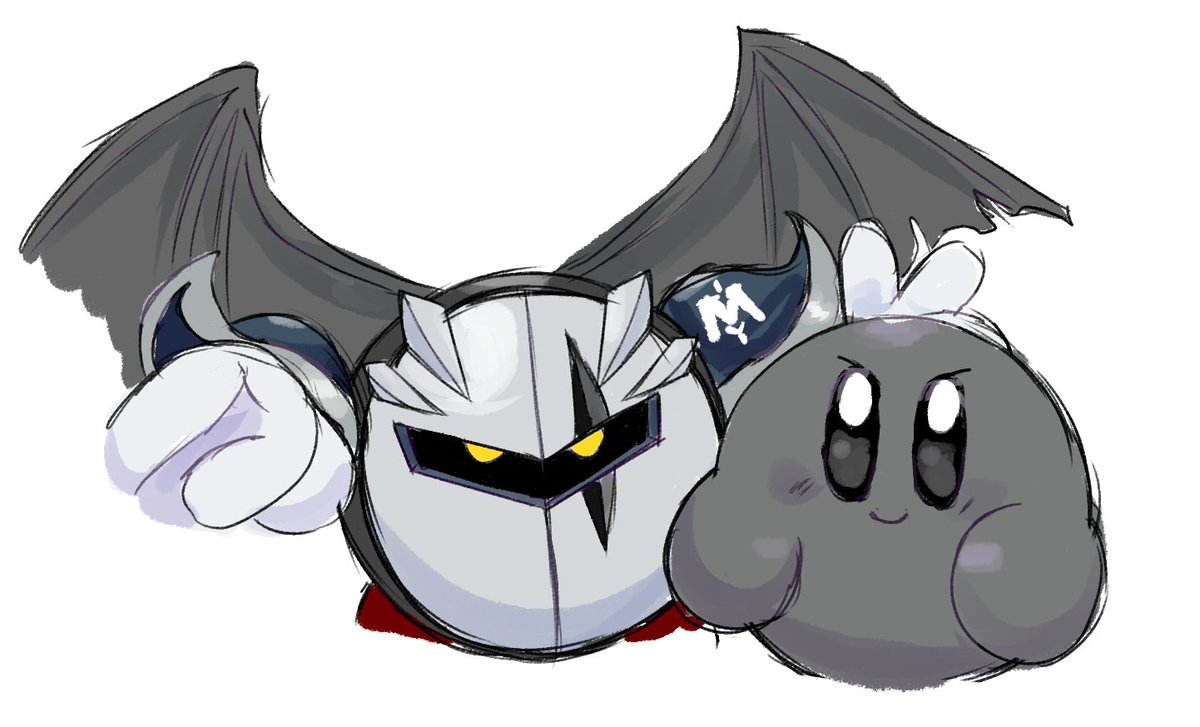 another comission~ dark mk and shadow kirby w selfie!