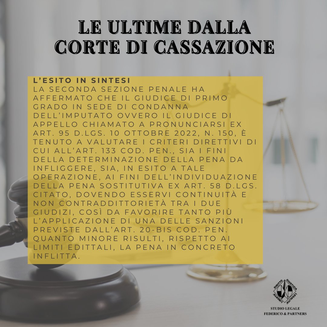 Sentenza Numero: 8794, deposito del 28 febbraio 2024

cortedicassazione.it/it/penale_dett…

#sentenza #cortedicassazione #avvocato #diritto #giurisprudenza #lawyer #legge #law #studiolegale #tribunale #dirittopenale #roma #consulenzalegale #avvocatopenalista