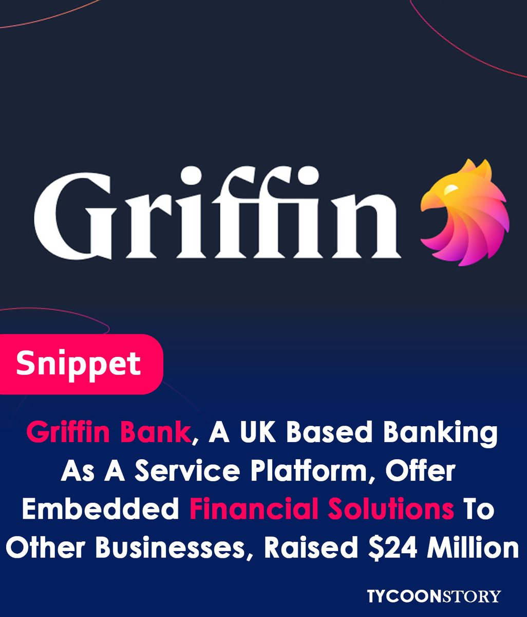 Griffin Bank, a tech-driven BaaS platform, secures banking license.
#Fintech #BankingLicense #BaaS #EmbeddedFinance #OpenBanking #FinancialServices #RegTech #FinTechStartup #GriffinBank #UKFintech #DigitalTransformation #LegacyFinance #API #CloudSecurity @griffinbank