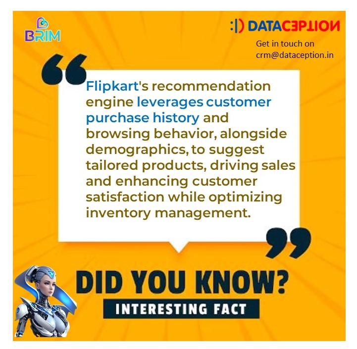 Dataception's tweet image. Did you know??
#Flipkart #RecommendationEngine #DataDrivenRetail #CustomerSatisfaction #InventoryOptimization #dataanalytics #DataIntegration #DataFabric #RPA #BusinessGrowth #BusinessIntelligence