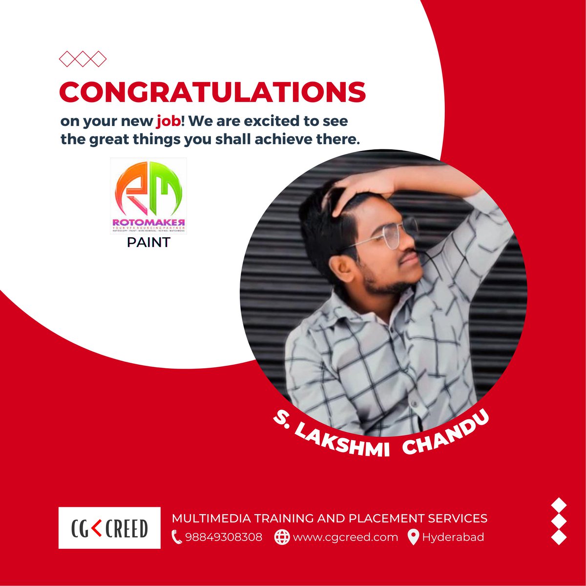 cgcreed_a's tweet photo. Congratulations on your recruitment. Wish you much success ahead.
#vfx #compositor #editor #videoediting #videoedit #visual #artist #animationacademy #vfx #cgcreed #gamingacademy #cgcreed #motiongraphics #3danimators #placement #graphicdesign https://t.co/v2QfNXH2N0