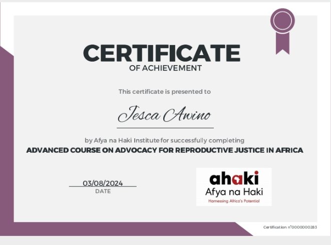 JescaAwino2's tweet photo. Last week I was fortunate to participate in the Advocacy for Reproductive Justice in Africa course organized by @afyanahakiug 

#SRHR #ARJAShortCourse https://t.co/uHNFtzUe8z