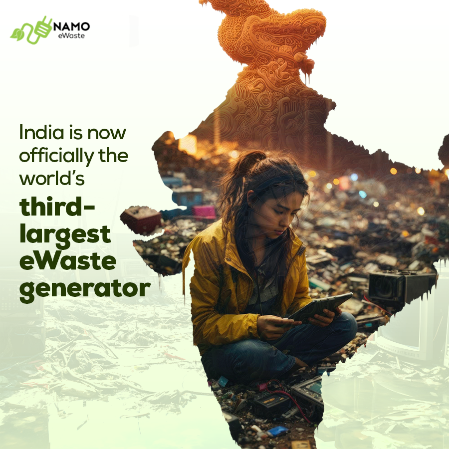 namoewm's tweet photo. Believe it or not, India produces 3.23 million metric tons of e-waste annually. To act on this, the Indian government has set ambitious targets for e-waste collection. From the financial year 2024 onwards, the collection target stands at 70%. https://t.co/9ryVpfoCju