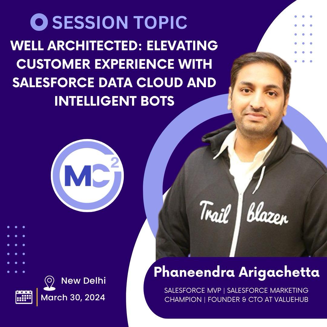 MCยฒ (@mc2_event) on Twitter photo Get ready to elevate your marketing cloud skills to new heights !!
Because we have all the great speakers covering latest content.
Meet our veteran speaker <a href="/arigachetta/">Phaneendra Arigachetta</a>
๐ฅSalesforce MVP
๐ฅMarketing Champion
๐ฅCEO & CTO, ValueHub
๐ฅSingapore Marketer User Group Leader
๐ฅSpeaker Get ready to elevate your marketing cloud skills to new heights !!
Because we have all the great speakers covering latest content.
Meet our veteran speaker <a href="/arigachetta/">Phaneendra Arigachetta</a>
๐ฅSalesforce MVP
๐ฅMarketing Champion
๐ฅCEO & CTO, ValueHub
๐ฅSingapore Marketer User Group Leader
๐ฅSpeaker