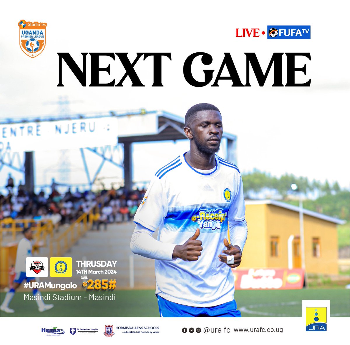 Another chance to better ourselves! See you then Tax Collectors ⚪️🔵🟡 @URAFC_Official