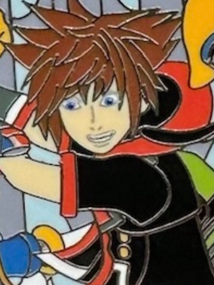 thegamersjoint's tweet photo. Speaking of KH Disney pins, behold this absolute monstrosity. They fumbled our boy 😭😭😭😭 https://t.co/1NsTMY9mEP