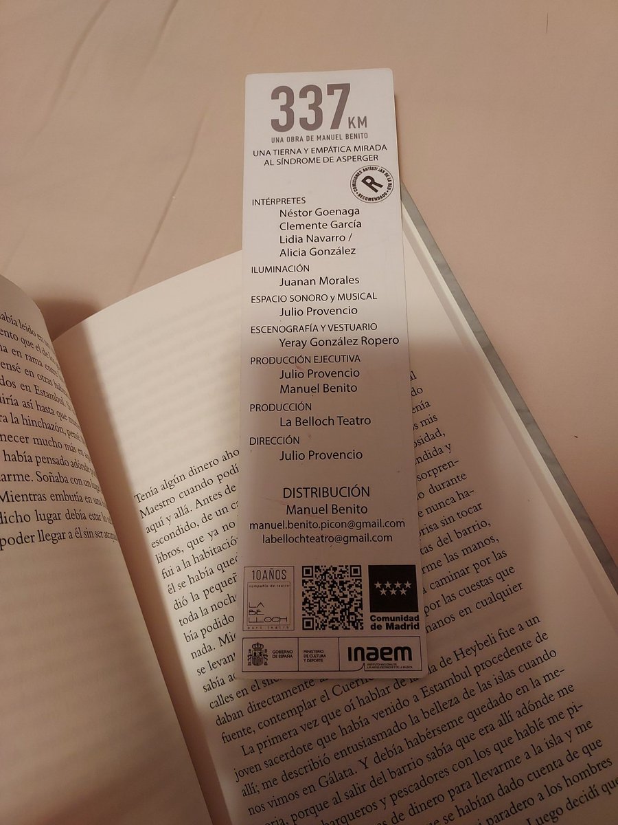 kaltxo's tweet photo. @librofilos Yo utilizo como marcador el flyer de una obra de teatro que me pareció maravillosa 337 km https://t.co/NHdPJKDxEo