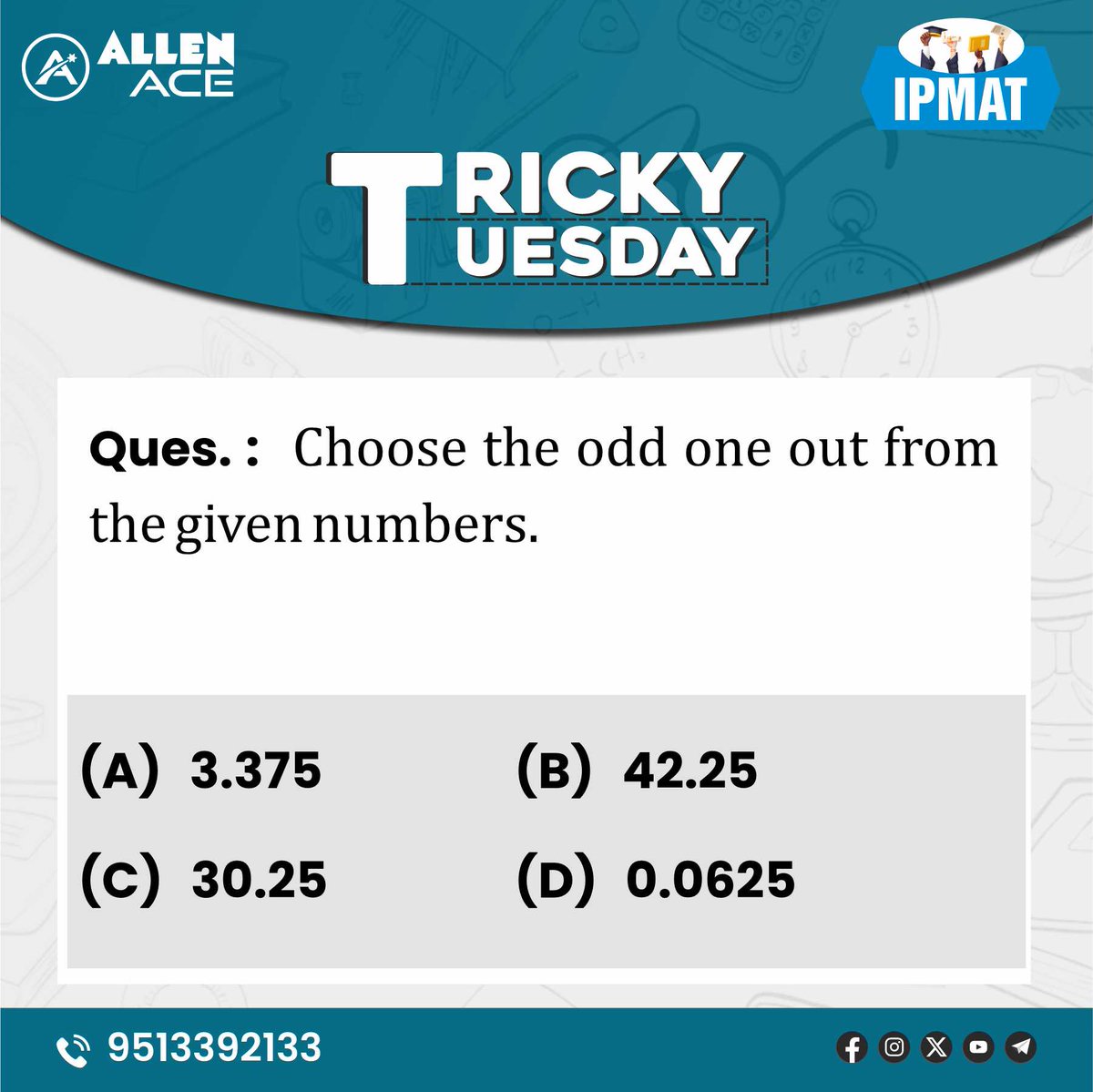 ACIPL_ACE's tweet image. ✅ Answer this Tricky Tuesday quiz &amp;amp; share the answer in the comments.

🏃🏻 Just face it, ACE it !!

#logicalreasoning #logicalreasoningquiz #reasoningquiz #puzzle #Analyticreasoning #CodingDecoding #verbalreasoning
#ipmat #iimindore #iimrohtak #management