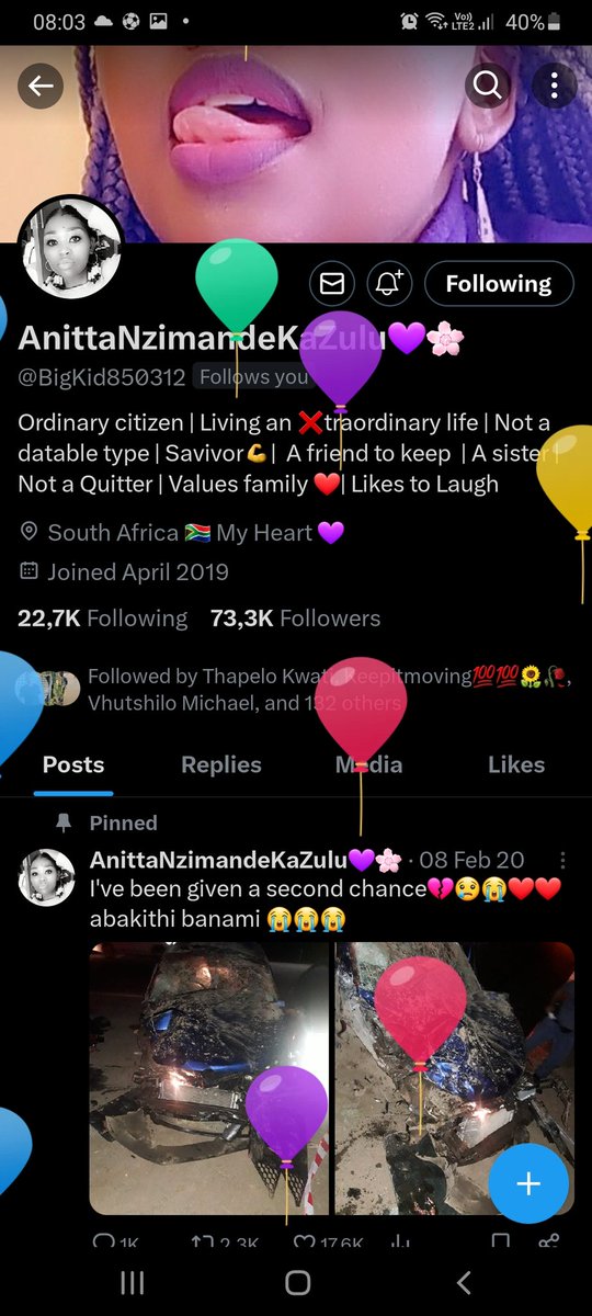 BenneyMk's tweet image. Happy birthday to my lovely friend Ma'am Anitta Nzimande. 🎁🎁🎊🎊🎉🎉🍾🍾 @BigKid850312 ❤❤