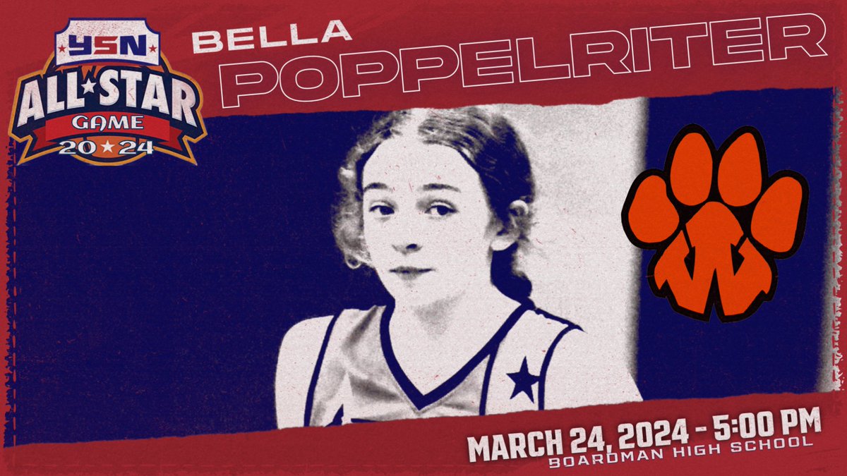 Congratulations to Wellsville’s Bella Poppelriter, who will participate in the 2024 YSN All-Star Game at Boardman High School!