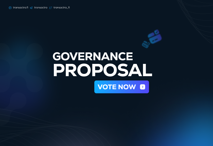 🗳️ PROPOSAL #1 🗳️

The first $TRSCT governance proposal has started.

You can now vote on how Transactra Finance will use its future processing volume profits - either continue with revenue sharing or buying back &amp; burning.

snapshot.org/#/transactrafi…