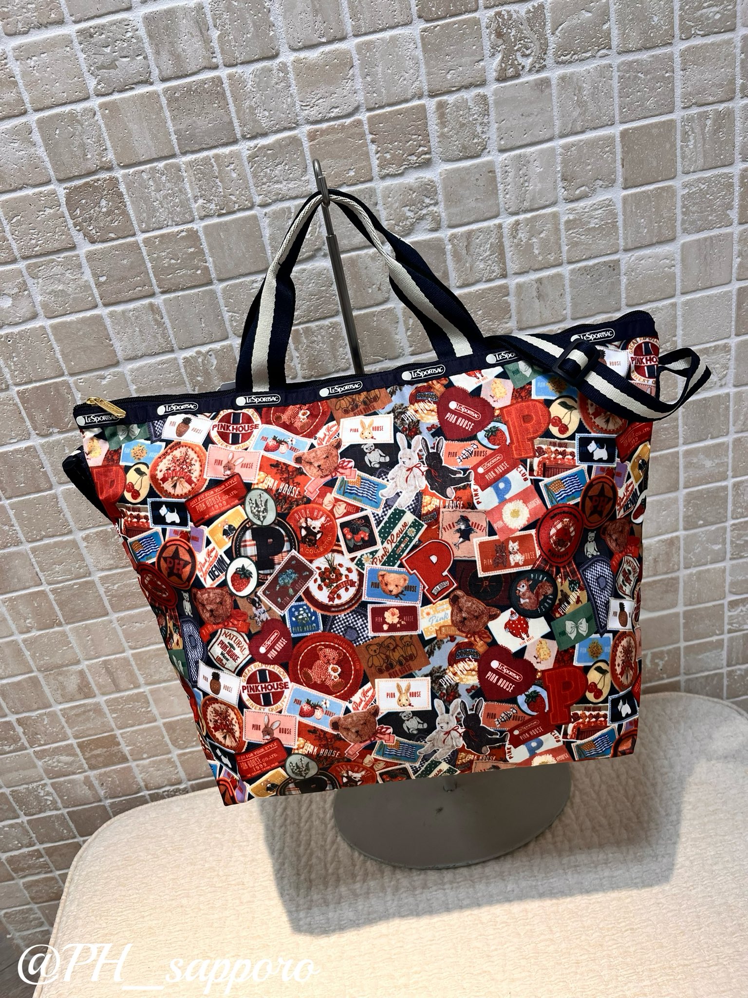 レスポートサック×ピンクハウス】限定コラボ 深長 ボストン レスポートサック×ピンクハウス】限定コラボ 深長 ボストン