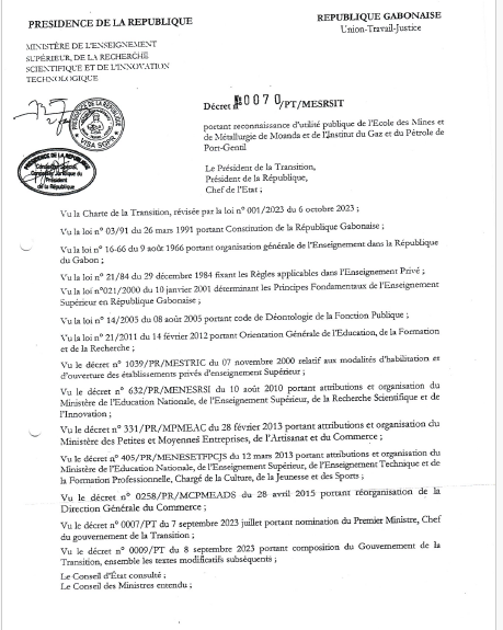 E3MG_Gabon's tweet photo. Une année qui s'annonce sous de bons auspices pour l'E3MG reconnue d'utilité publique en  février 2024 pour son focntionnement.Fruit d'un partenariat entre l'Etat Gabonais et la COMILOG, l'E3MG t d'être intégrée parmi les écoles de l'enseignement supérieur de formation au Gabon. https://t.co/NHeo9D1TkY