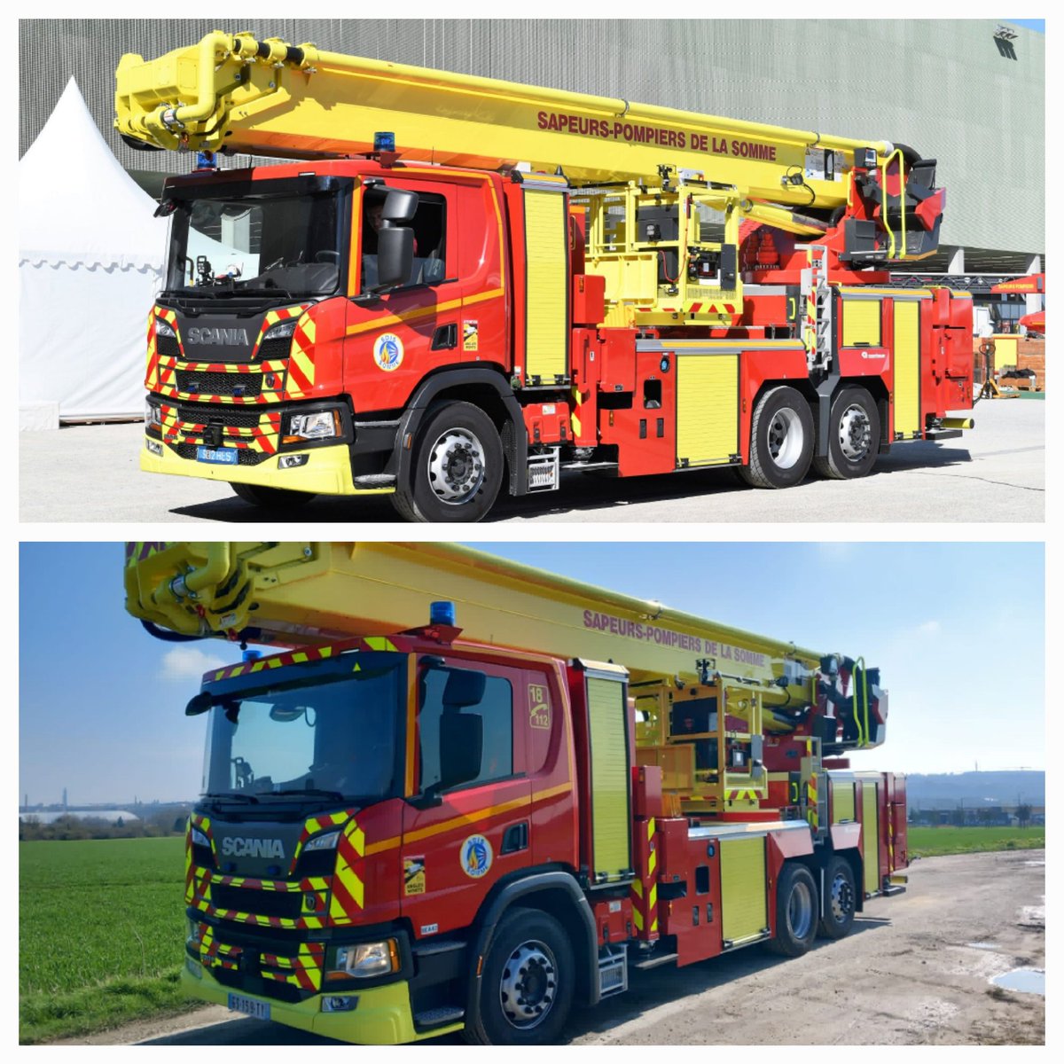 Direction le <a href="/sdis80/">Sapeurs-Pompiers de la Somme - SDIS80</a> avec ce magnifique BEA B42 <a href="/RosenbauerGroup/">Rosenbauer Group</a>. Châssis  <a href="/ScaniaFrance/">Scania France</a> P420 avec essieu directeur. Hauteur de sauvetage 42m, portée 25m. Pompe 3500/10 Canon  qui a une portée de 83m. Une magnifique bestiole réalisée par un membre éminent de la <a href="/teambestioles/">TeamBestioles</a>