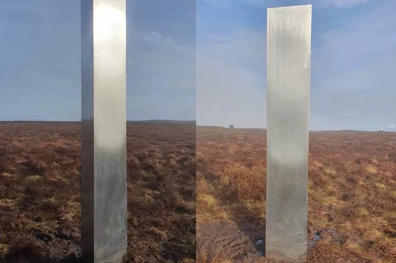  It's back: A mysterious ten-foot-tall metal monolith has appeared on a hill in Wales GIcy_gHWgAA1ZNU?format=jpg&name=900x900