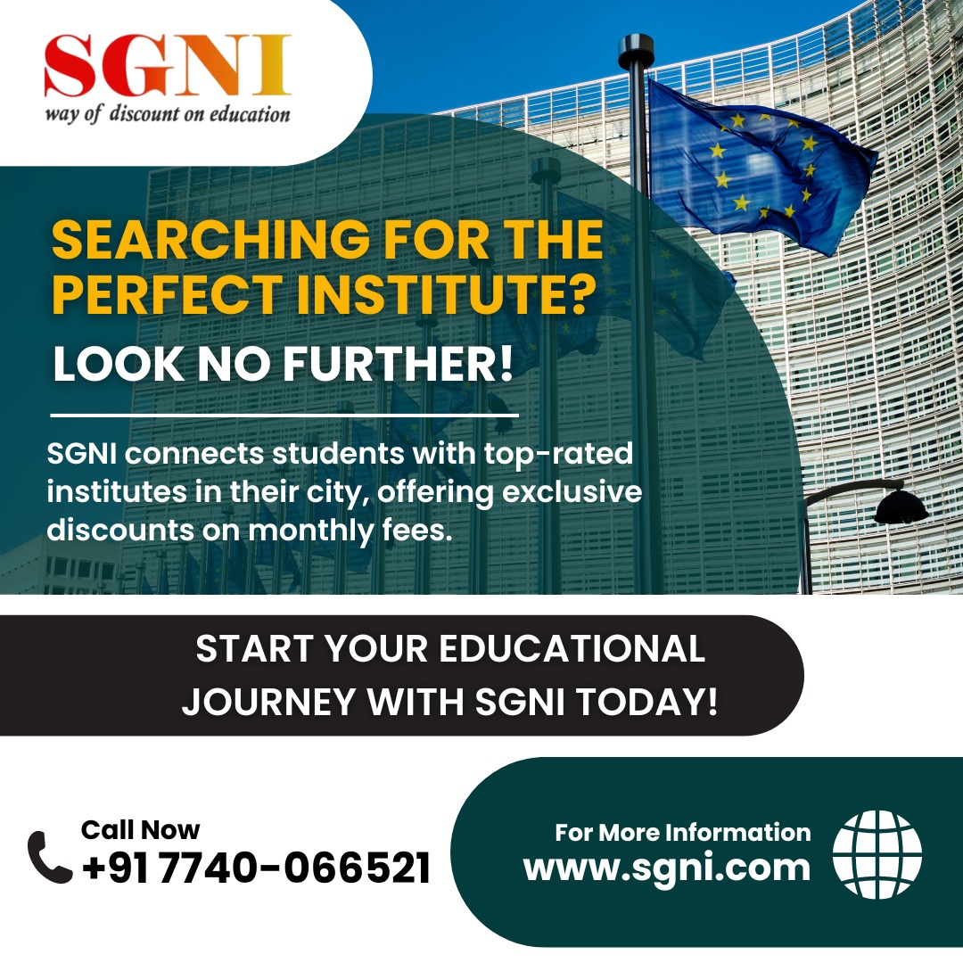 Searching for the perfect institute? Look no further! SGNI connects students with top-rated institutes in their city, offering exclusive discounts on monthly fees. Start your educational journey with SGNI today! #SGNI #ExploreYourOptions