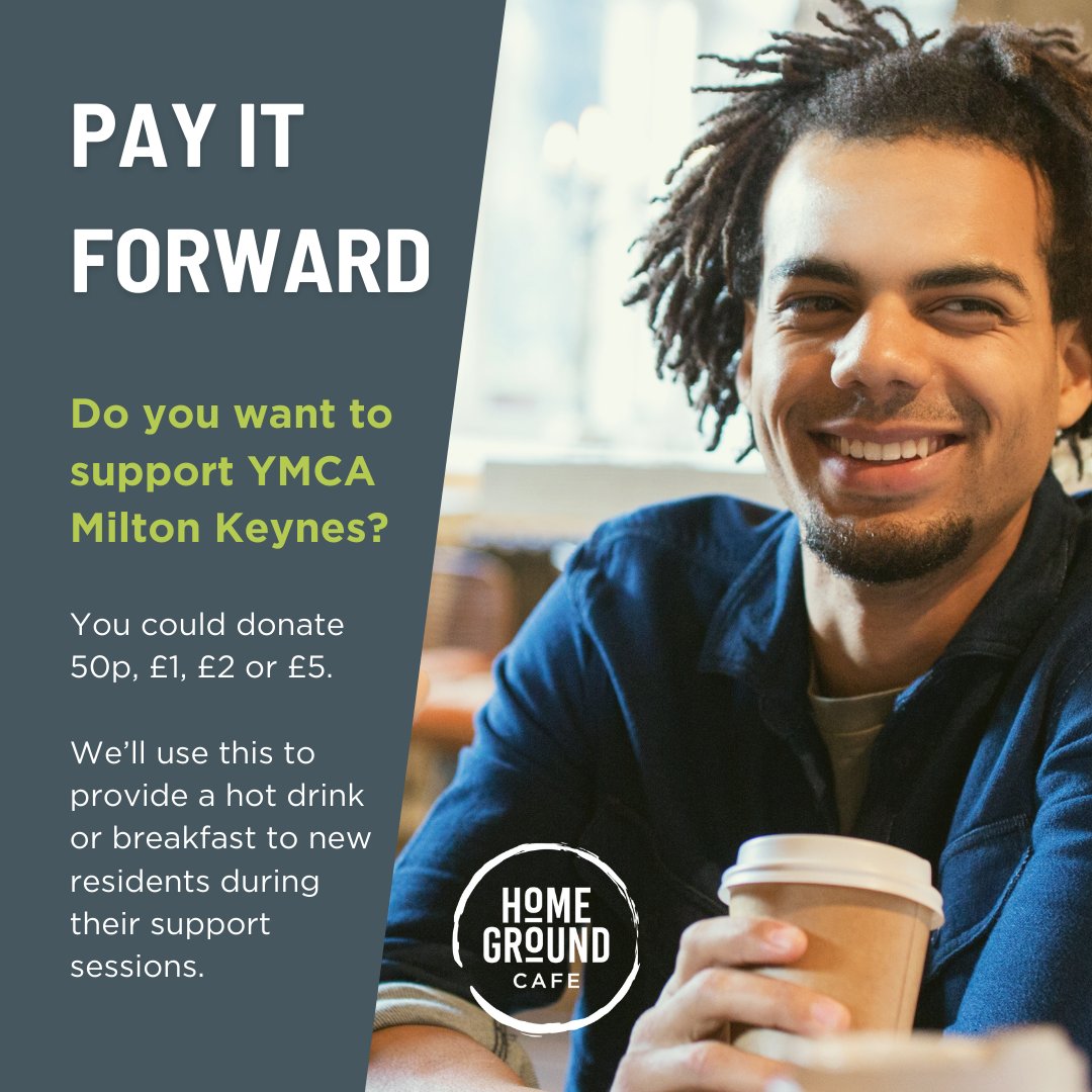@HomeGroundMK does more than just serve delicious food and coffee.☕🥗🥪🍰🍽️

We support <a href="/MKYMCA/">YMCA Milton Keynes</a> residents whether that be with welcoming or supporting them.

A donation of any amount could make a difference in the lives of local #YoungPeople.

#HomeGroundMK