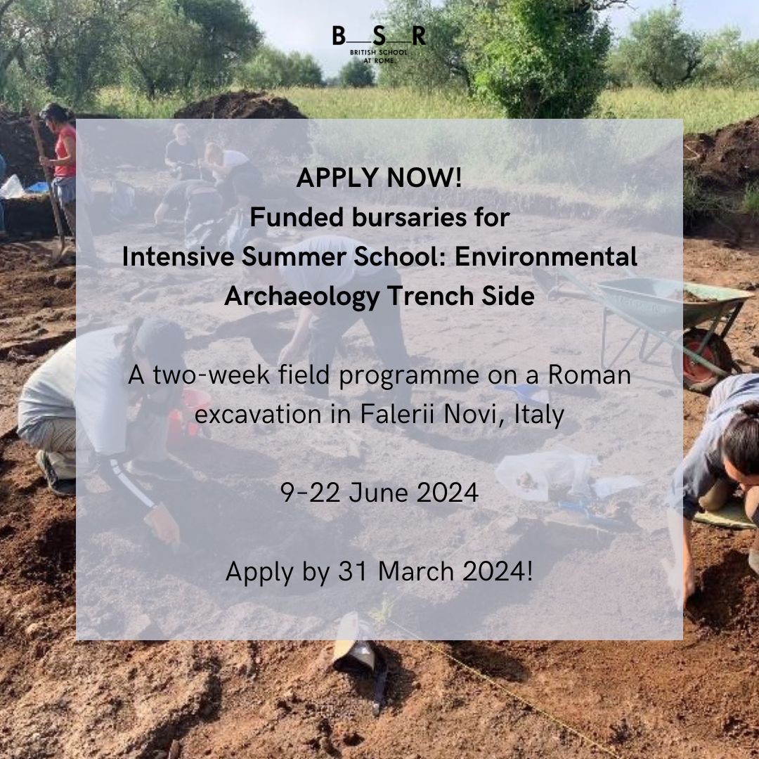 The Falerii Novi Project is excited to announce our new Environmental Archaeology Intensive Summer School! Led by Angela Trentacoste (@dr_bone_lady) and Erica Rowan come to learn and work on-site with material from the excavations. More Info + Apply👉 faleriinoviproject.org/opportunities/