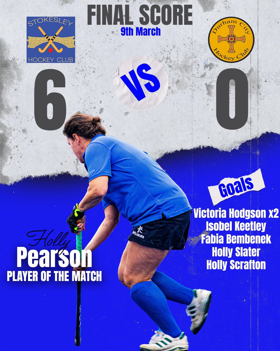 This Weekends Results!
1s 5-1 Halifax (win)
2s 6-0 Durham City (win)
#stokesleyhockey #results #6pointweekend